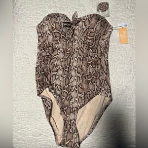 Kona Sol one piece strapless bathing suit! NWT!